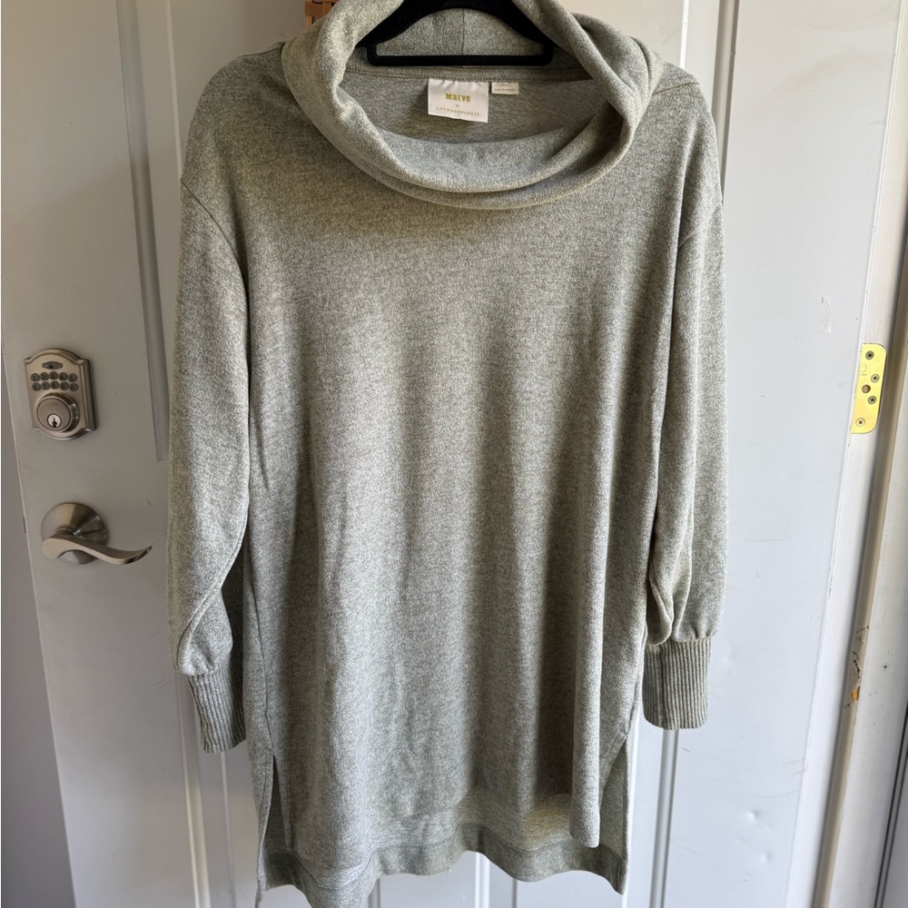 Anthropologie sage Green Cowl Neck Sweater
